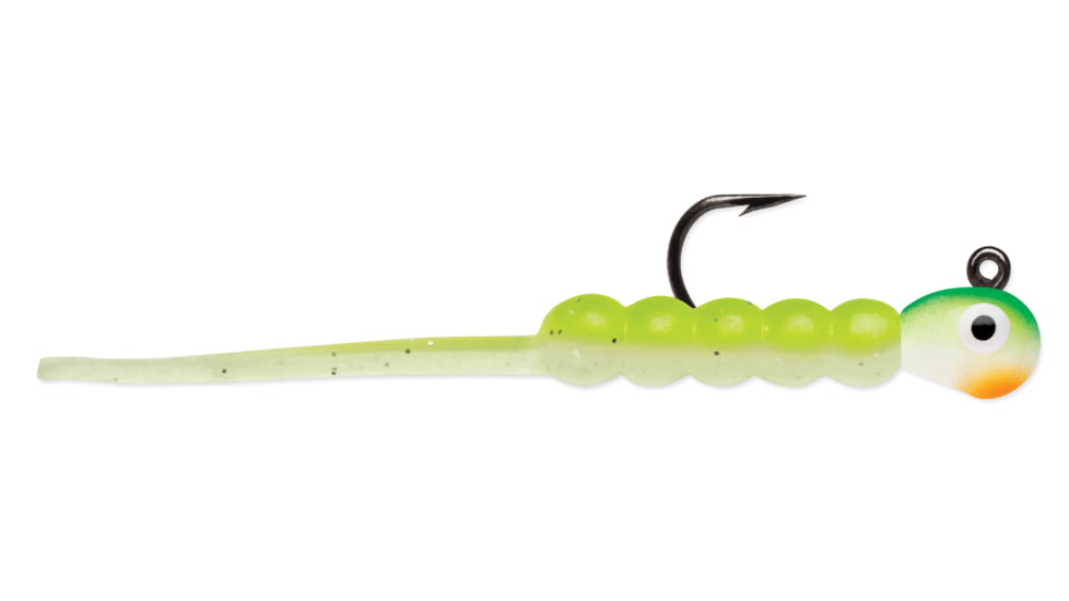 VMC Tungsten Wax Tail Jig 1/32 oz Green Orange Glow, TWTJ132GOGL