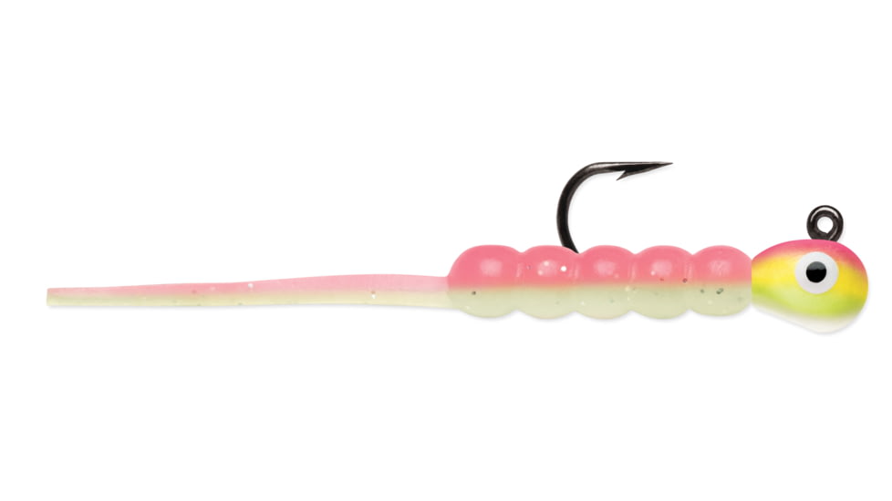 VMC Tungsten Wax Tail Jig 1/32 oz Pink Chartreuse Glow, TWTJ132PCGL