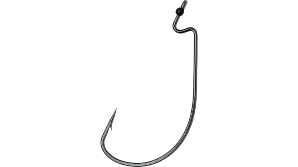 VMC Wide Gap Hook, Z Bend Offset, Resin Closed Eye, Black Nickel, Size 5/0, 5 Per Pack, WG#5/0BNPP