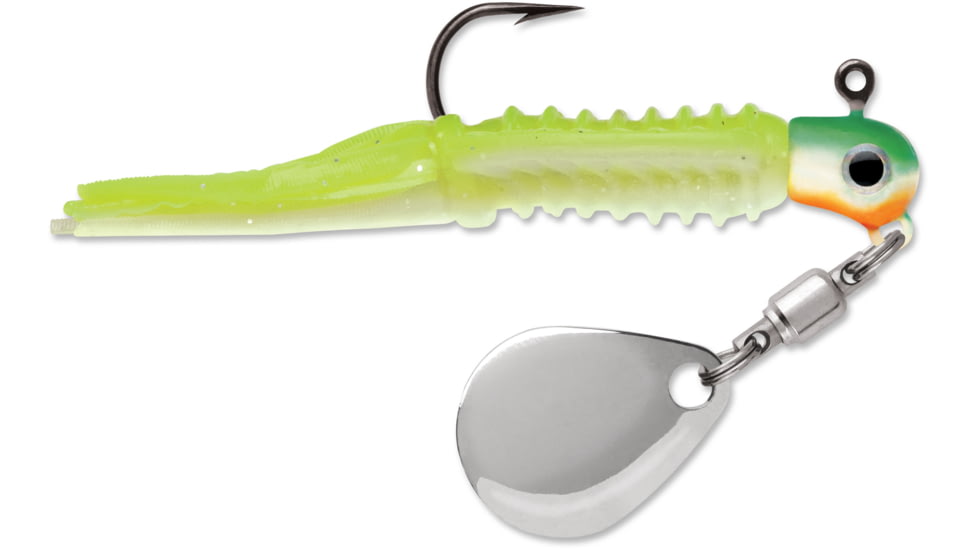 VMC Wingding Spin Jig 1/16 oz, Green Orange Glow, WDSJ116GOGL
