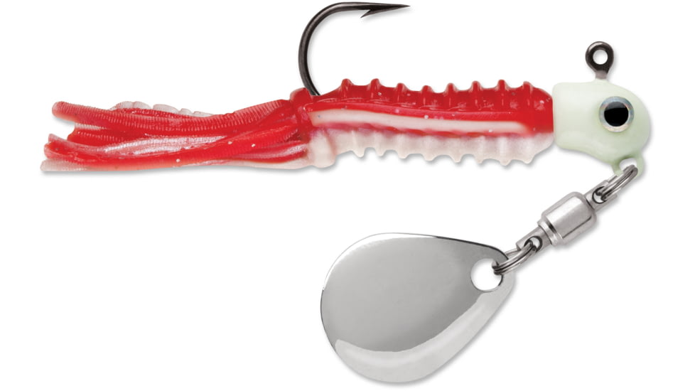 VMC Wingding Spin Jig 1/16 oz, Red Pearl Glow, WDSJ116RPRLGL