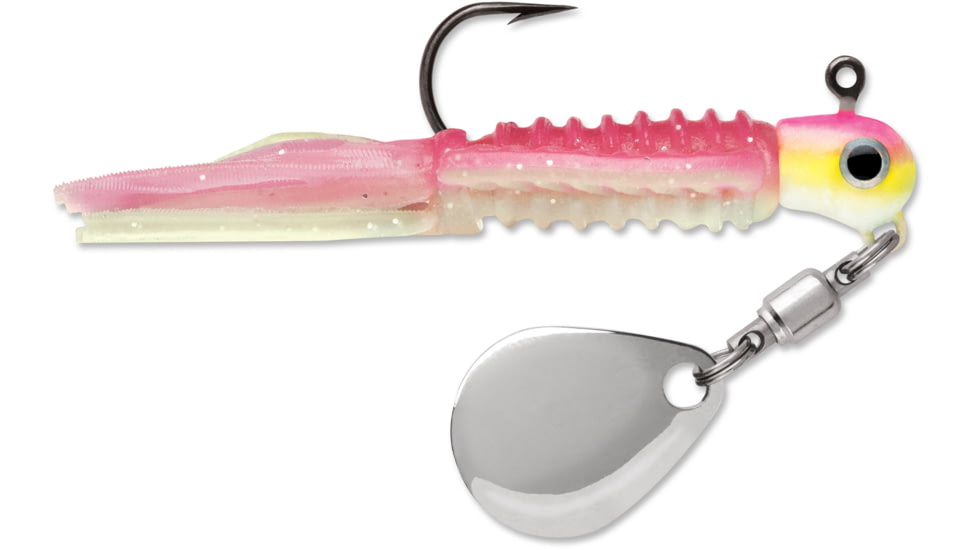 VMC Wingding Spin Jig 1/8 oz, Pink Chartreuse Glow, WDSJ18PCGL