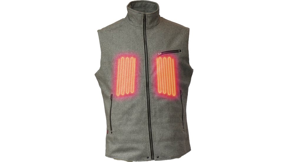 Volt Resistance Empire 7V Insulated Heated Wool Vest, Grey, Extra Large, 5V-WHV-MG-XL