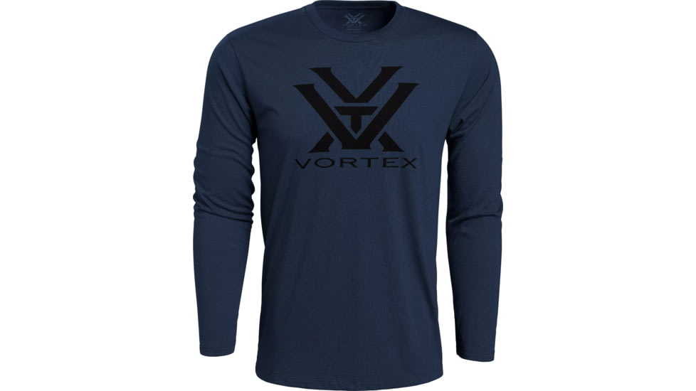 Vortex Core Logo Long Sleeve T-Shirt - Mens, Navy Heather, Medium, 219049-NAHM