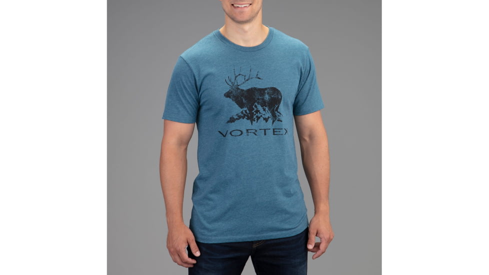 Vortex Elk Mountain T-Shirt - Mens, Steel Blue Heather, 2X, 220-72-SBH2X