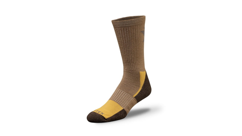 Vortex Everyday Trekker Crew Sock, Shitake/Terra-Mustard, Medium, 120-25-SKEM
