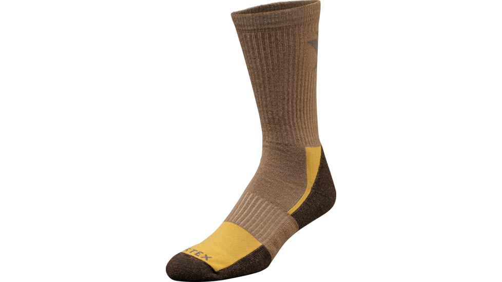 Vortex Everyday Trekker Crew Sock, Shitake/Terra-Mustard, Medium, 120-25-SKEM