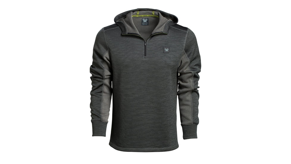 Vortex Frontier Limits 1/4 Zip Hoodie Pullover - Mens, Grey Heather, Large, 220-17-GHTL