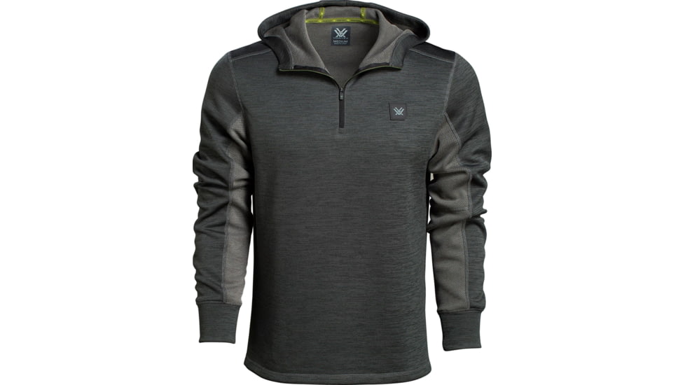 Vortex Frontier Limits 1/4 Zip Hoodie Pullover - Mens, Grey Heather, Large, 220-17-GHTL