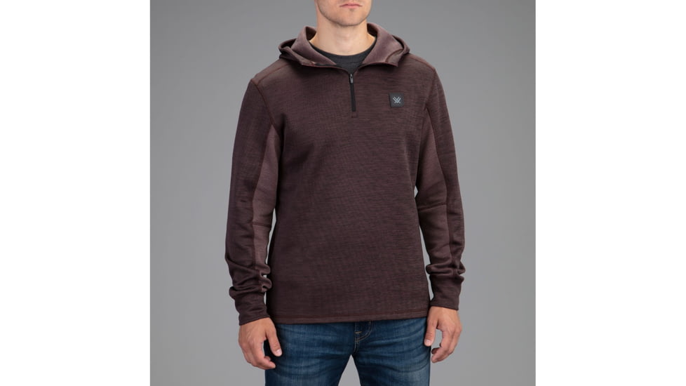 Vortex Frontier Limits 1/4 Zip Hoodie Pullover - Mens, Rich Mahogany, Large, 220-17-RMAL