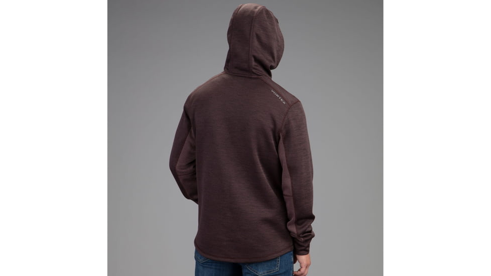 Vortex Frontier Limits 1/4 Zip Hoodie Pullover - Mens, Rich Mahogany, Large, 220-17-RMAL