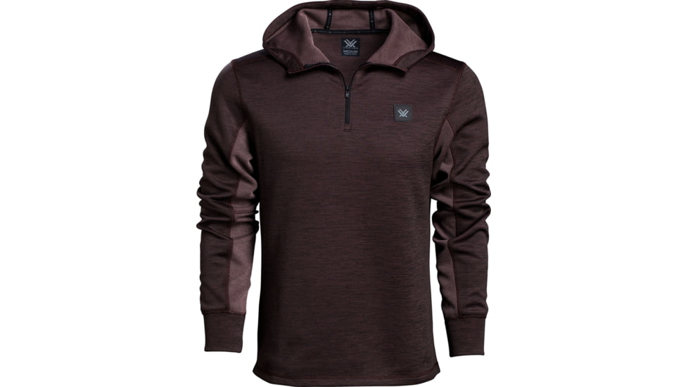 Vortex Frontier Limits 1/4 Zip Hoodie Pullover - Mens, Rich Mahogany, Large, 220-17-RMAL