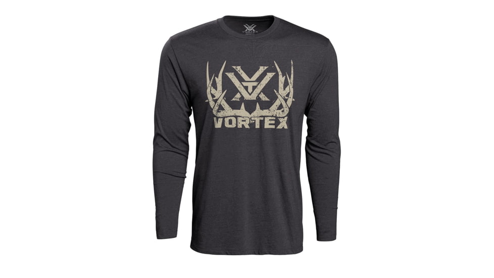 Vortex Full-Tine Job Long Sleeve T-Shirt - Mens, Charcoal Heather, Small, 219053-CHHS