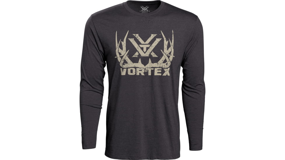 Vortex Full-Tine Job Long Sleeve T-Shirt - Mens, Charcoal Heather, Small, 219053-CHHS