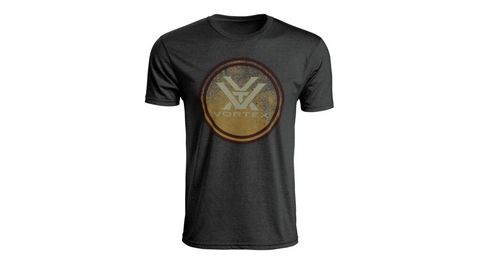 Vortex Men's SS Faded Chest Logo Tee, Charcoal Heather, XL 219060-CHH-XL