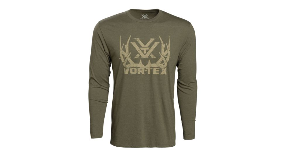 Vortex Mens Mule Deer Antlers LS, Military Heather, 3XL 219053-MIH-3XL