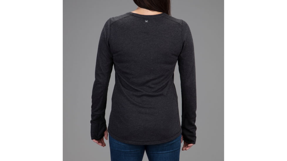 Vortex Point To Point Long Sleeve Shirt - Womens, Black Heather, Small, 220-27-BLHS