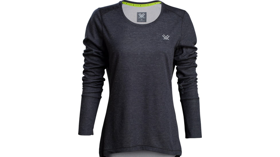 Vortex Point To Point Long Sleeve Shirt - Womens, Black Heather, Small, 220-27-BLHS