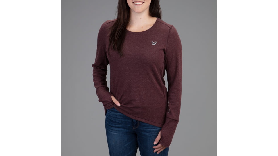 Vortex Point To Point Long Sleeve Shirt - Womens, Rich Mahogany, Small, 220-27-RMAS
