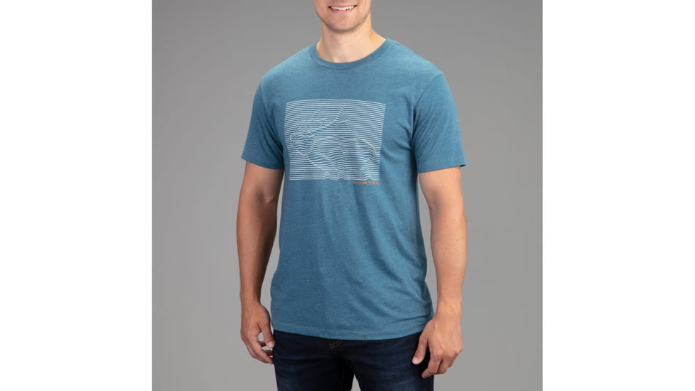 Vortex Topo Elk T-Shirt - Mens, Steel Blue Heather, Medium, 220-45-SBHM