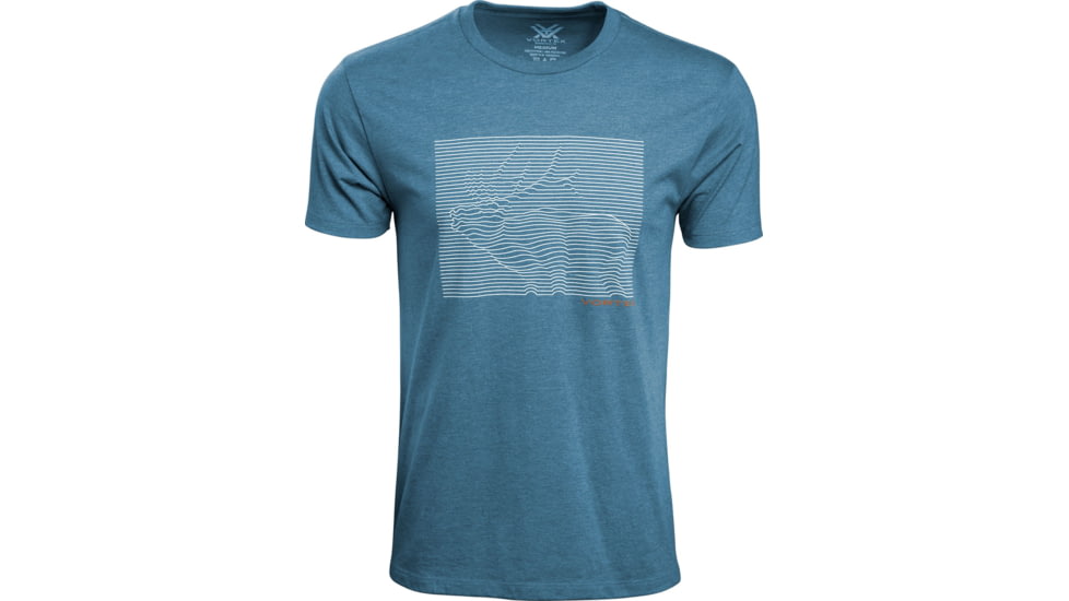 Vortex Topo Elk T-Shirt - Mens, Steel Blue Heather, Medium, 220-45-SBHM