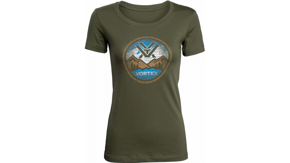 Vortex Reflection Lake T-Shirt - Womens, Military Green, Small, 220-63-MGRS