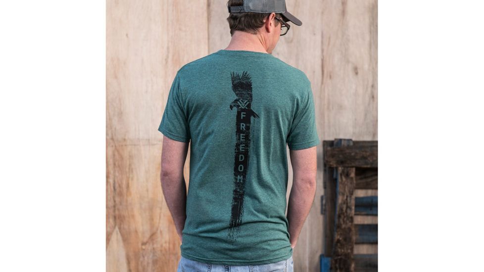 Vortex The Eagle Has Landed T-Shirt - Mens, Mint-Black Heather, 2X, 120-29-MBH2X