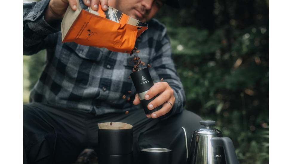 VSSL Nest Pour-Over Coffee Kit w/Java G25 Grinder Gift Set, Black, B145000-000