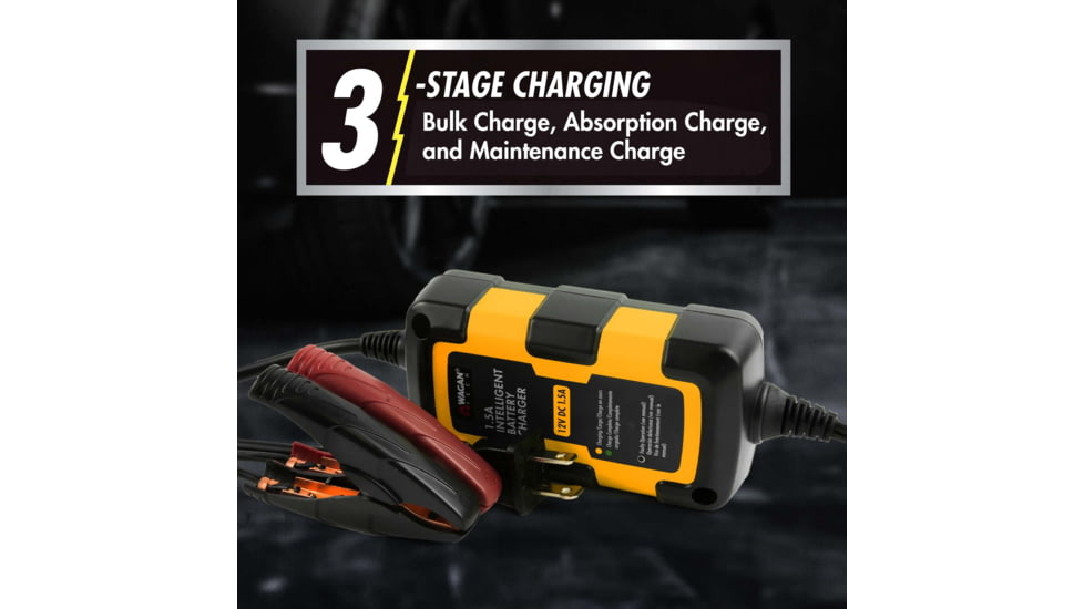 Wagan 1.5-Amp Intelligent Battery Charger, 7402