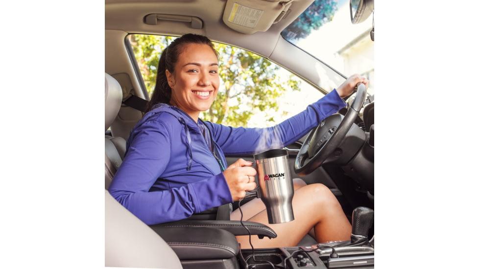 Wagan 12V Deluxe Heated Mug, Gray, One Size, EL6100