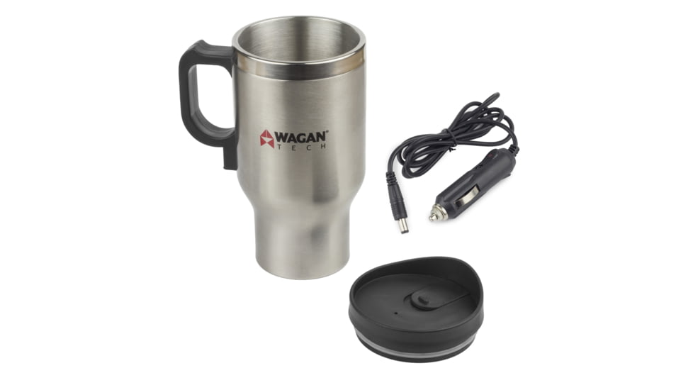 Wagan 12V Deluxe Heated Mug, Gray, One Size, EL6100