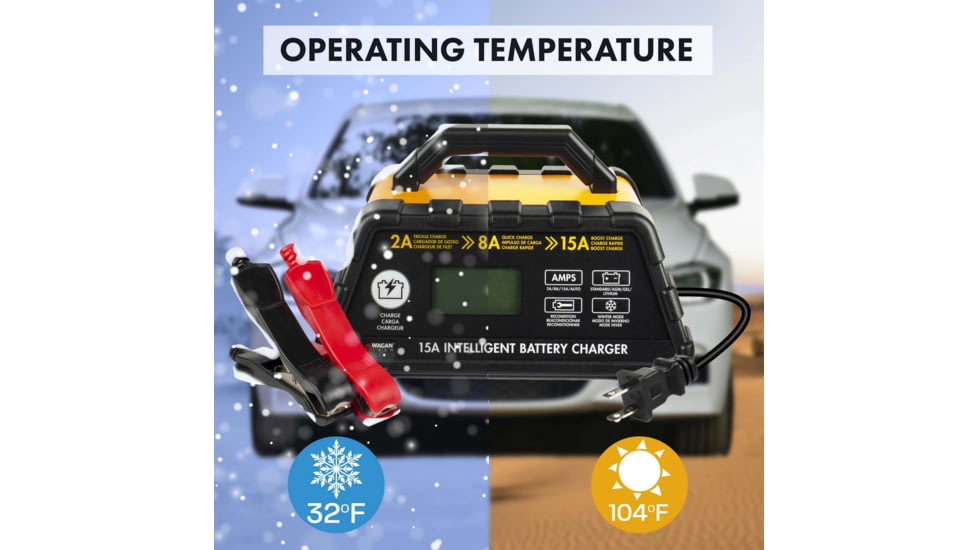 Wagan 15-Amp 6-Stage Intelligent Battery Charger, 7407