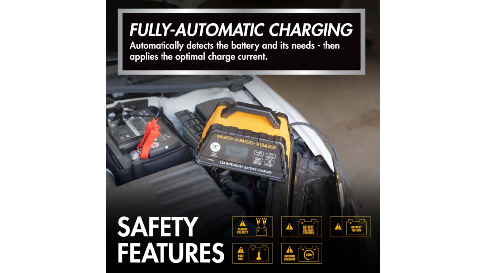 Wagan 15-Amp 6-Stage Intelligent Battery Charger, 7407