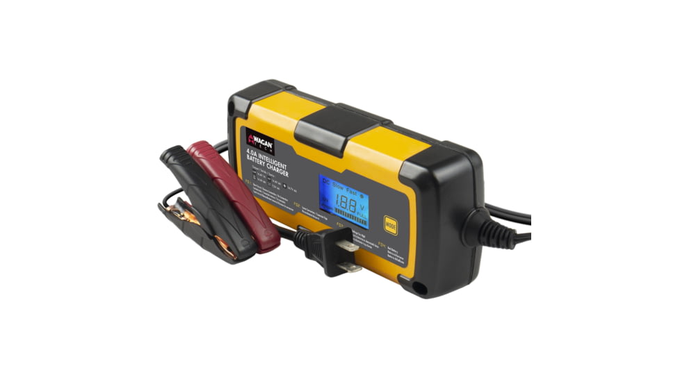 Wagan 4A Intelligent Battery Charger, Yellow, One Size, EL7403