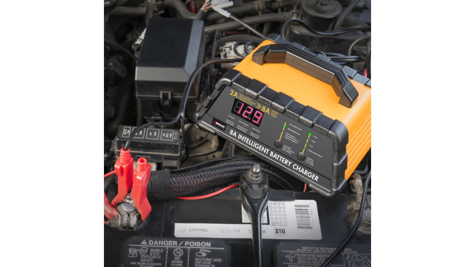 Wagan 8A Intelligent Battery Charger, Yellow, One Size, EL7406