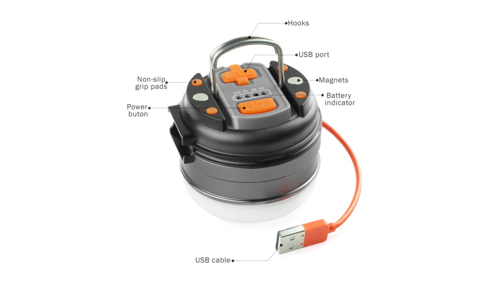 Wagan Brite-Nite Duo USB Lantern, Orange, One Size, EL4305