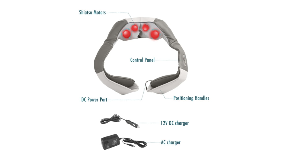 Wagan Heated Shiatsu Massage Belt, Gray, One Size, IN9531