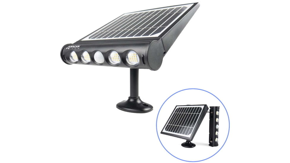 Wagan In Out Detachable Solar Wall Light, Black, One Size, EL8567
