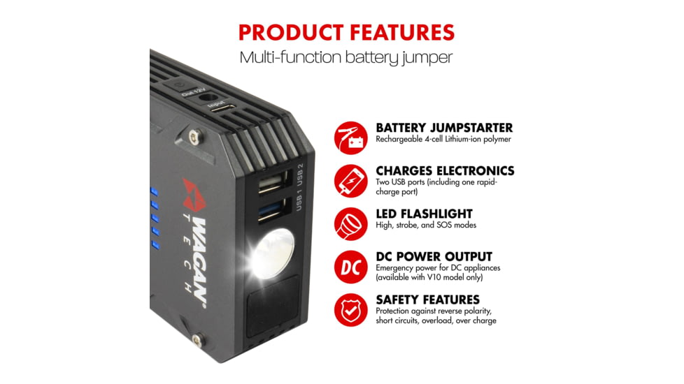 Wagan iOnBoost V10 Torque, Gray, One Size, EL7507