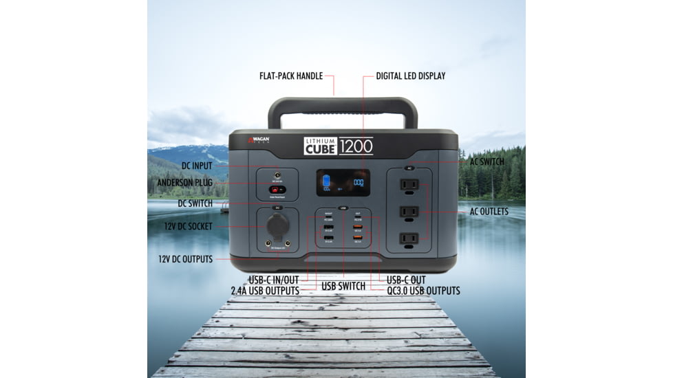 Wagan Lithium Cube 1200, Gray, One Size, EL8836