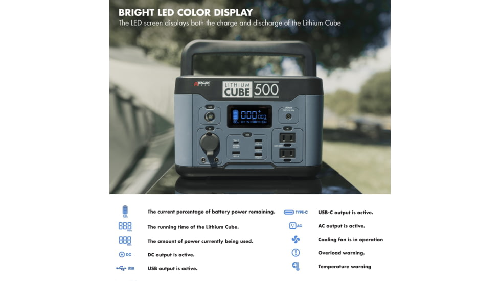 Wagan Lithium Cube 500, Gray, One Size, EL8834