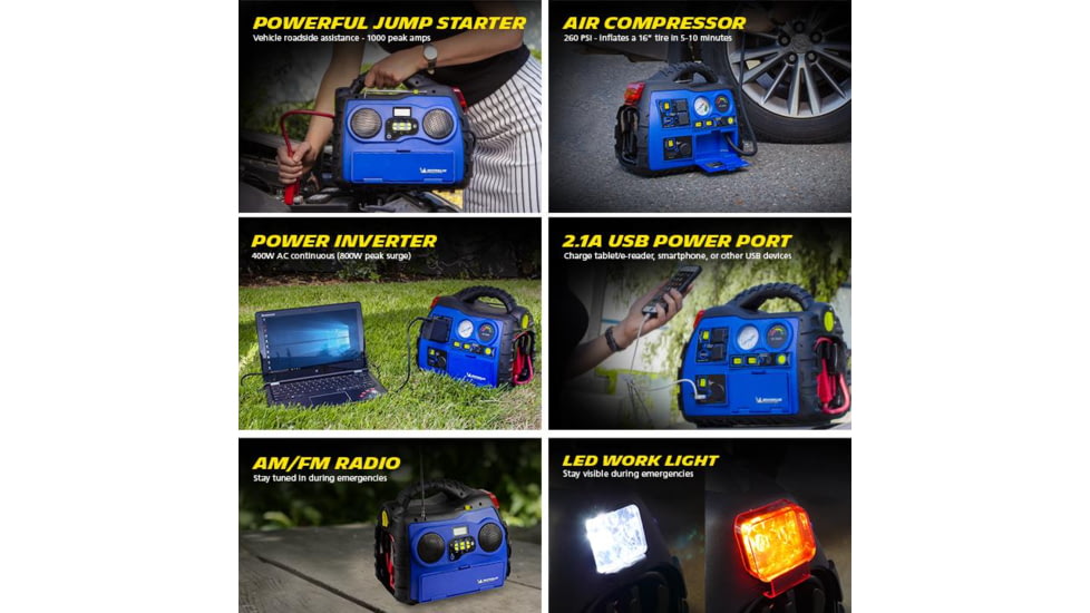 Wagan Michelin Multi-Function Portable Power Source XR1, Blue, One Size, ML0728