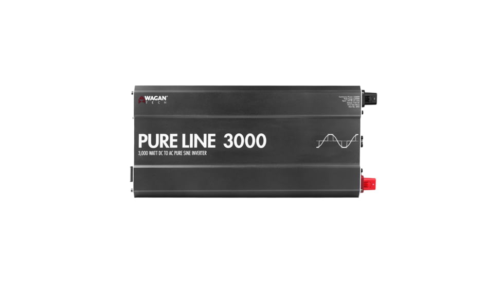 Wagan Pure Line 3000W Pure Sine Inverter, ETL, Black, One Size, EL3810