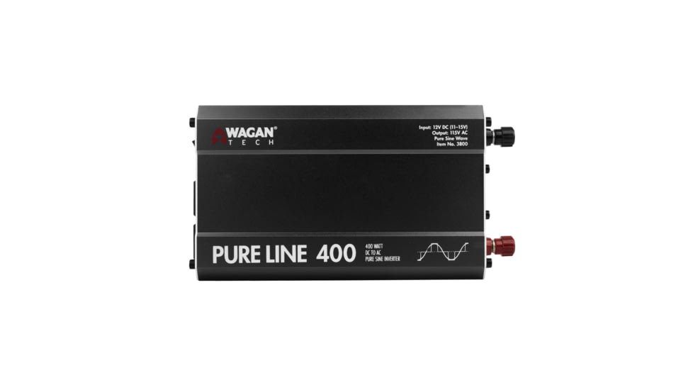Wagan Pure Line 400W Pure Sine Inverter, ETL, Black, One Size, EL3800