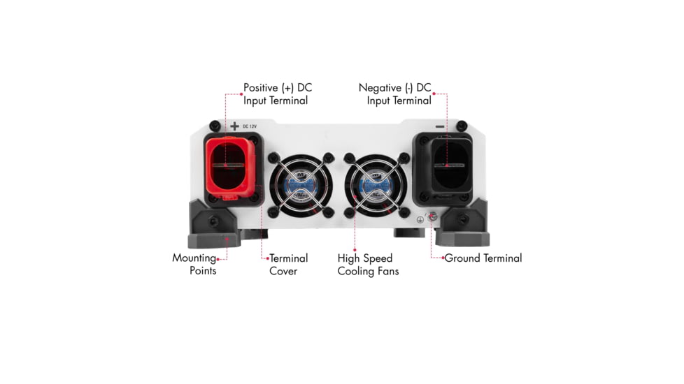 Wagan Pure Line 700W Pure Sine Inverter, ETL, Black, One Size, EL3802