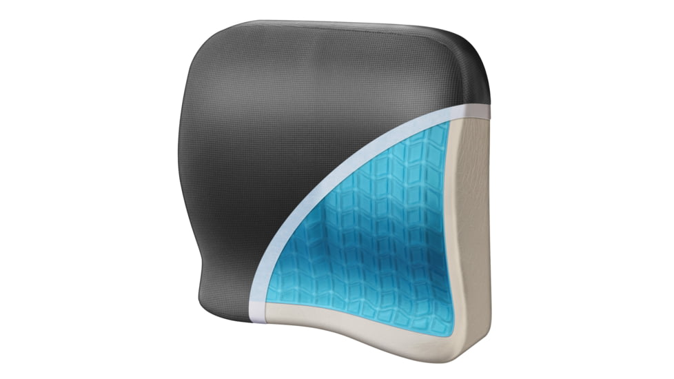 Wagan RelaxFusion Lumbar Cushion, Black, One Size, IN9112
