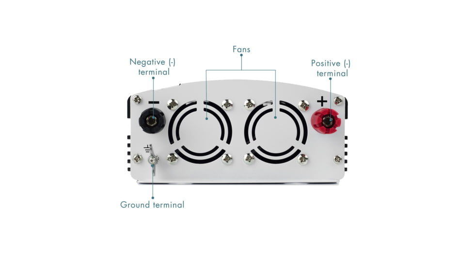 Wagan SlimLine AC 1000W Inverter, Black, One Size, EL3720