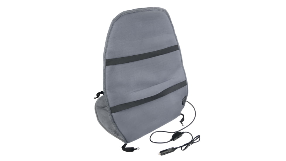 Wagan Soft Velour Heated Seat Cushion, Gray, One Size, IN9738-2