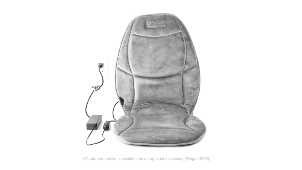 Wagan Soft Velour Heated Seat Cushion, Gray, One Size, IN9738-2