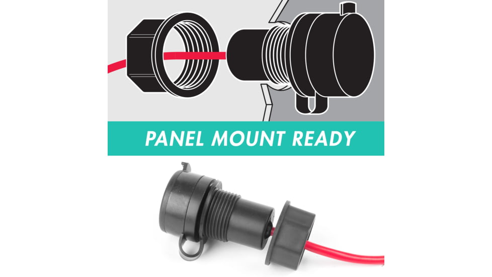 Wagan Tech 12V / 24V DC Extension Cable-envel, Black, One Size, EL2599